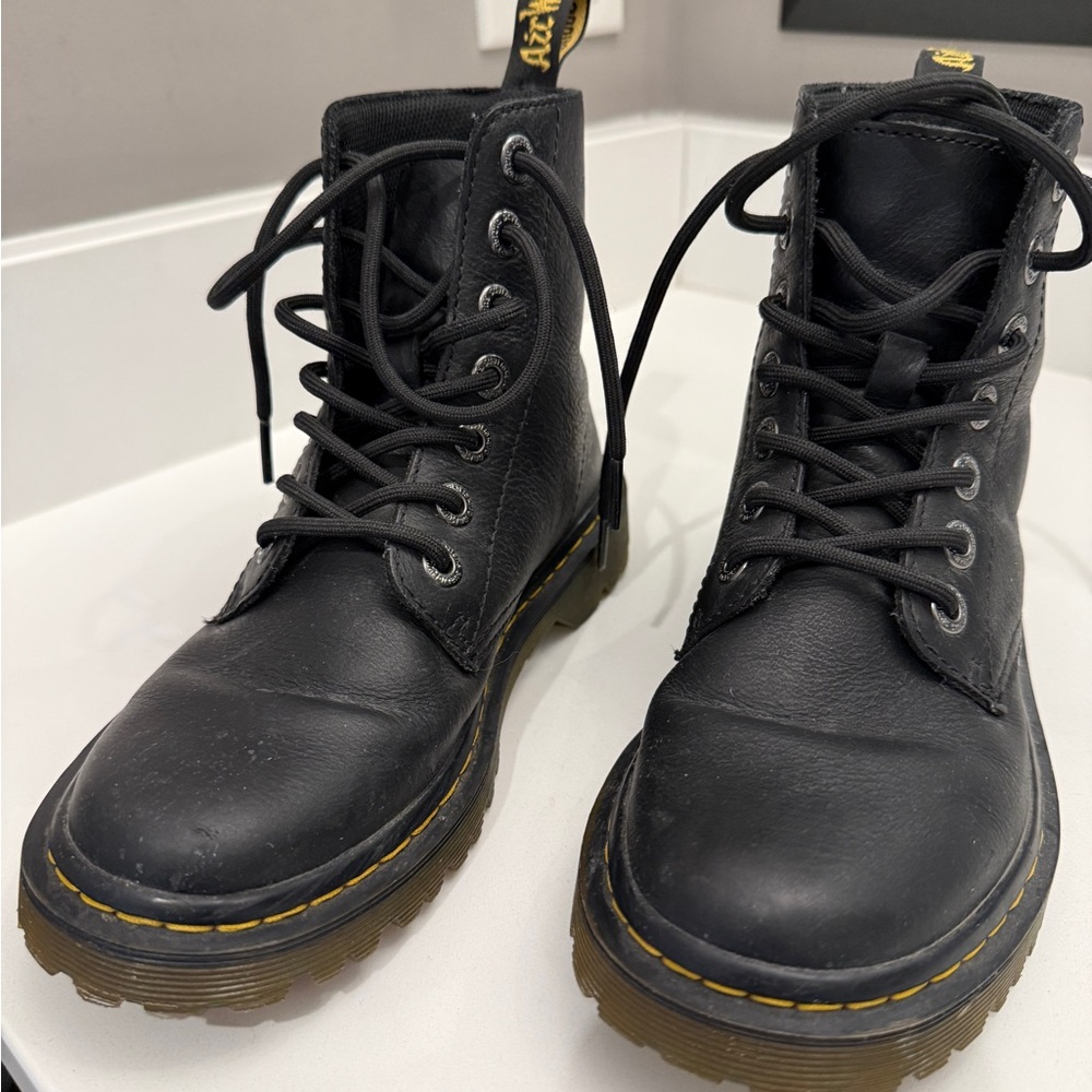 Dr. Martens Black Leather Combat Boots